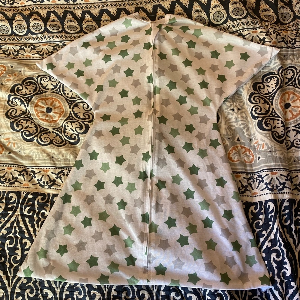 Zipadee Zip, Small Lightweight Green Star Pattern